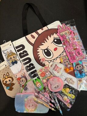 💖💝Labubu Kids white Tote Bag & Accessories Set💝💖